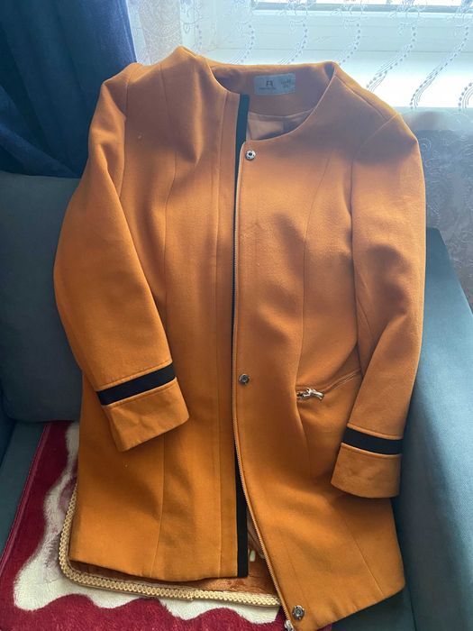 продам пальто кашемир, осень-весна размер 46, цвет темно коричневый