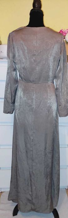 Rochie lunga stil metalic bronz ONLY