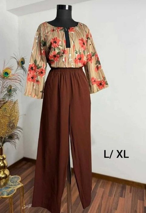 Set damă: pantaloni bluză 3/4