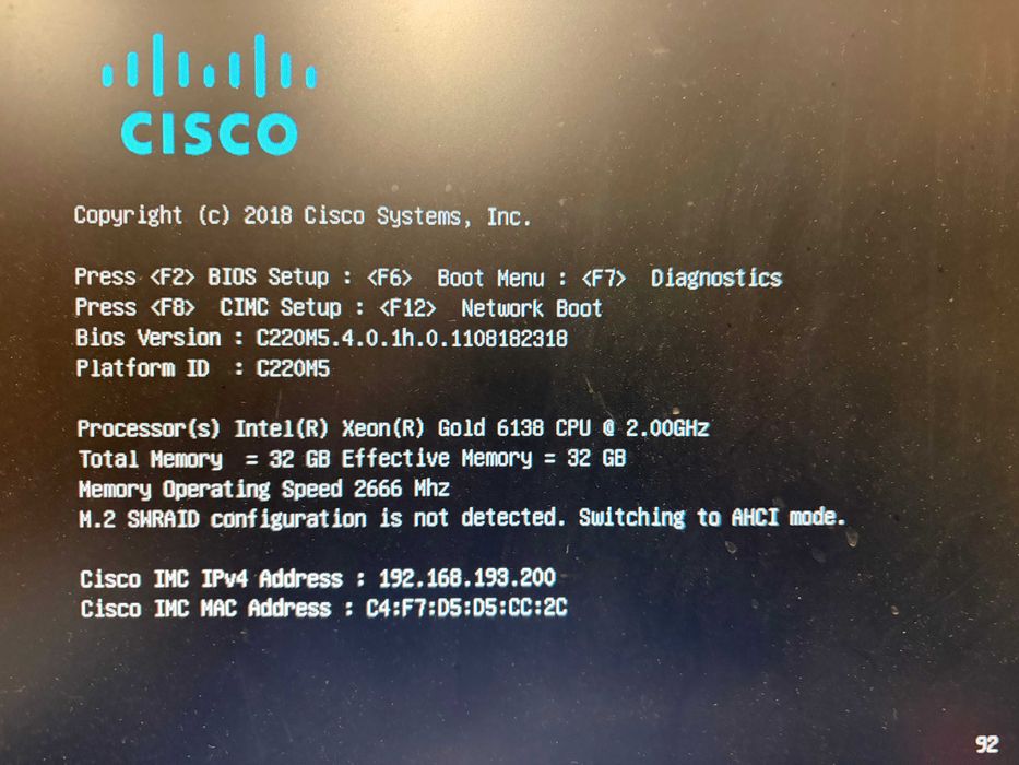 Сървър Cisco C220 M5 2x Gold 6138, 32GB RAM, 10x 2.5" SAS, Proxmox Xen