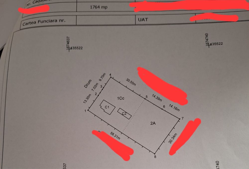 2 locuri de casa,2 corpuri cladire, 1764, Proiect Disponibil