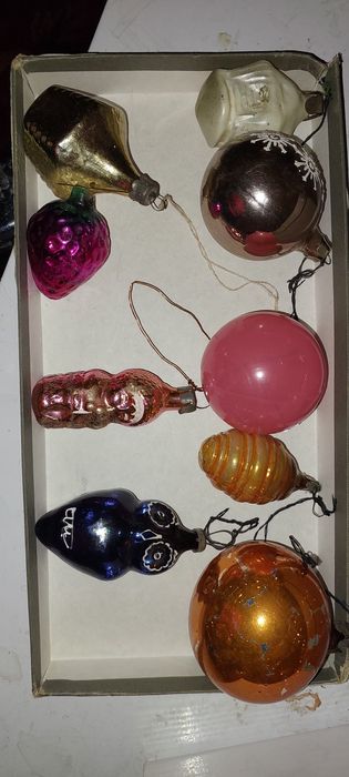 Ёлочные игрушки ссср стекло