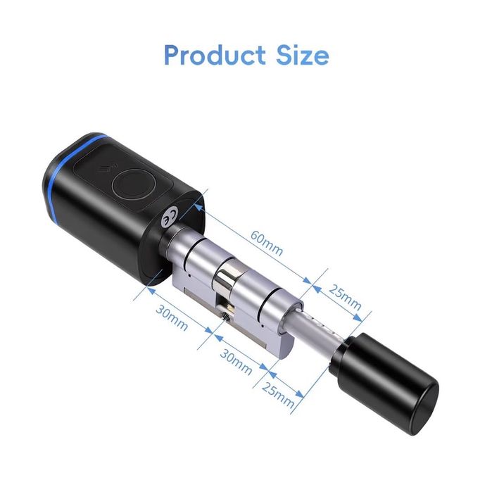 Yala cilindru euro smart 60mm amprenta NFC, Bluetooth, cheie, Tuya, HA