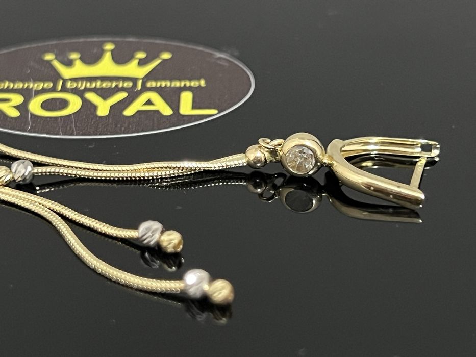 Bijuteria Royal CB :Cercei lungi aur 14K 585  3,31 gr