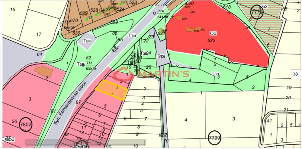 Парцел в София-Кремиковци площ 900 цена 63000