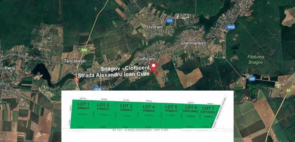 Particular - Padurea Snagov Ciofliceni vand lot teren in suprafata de 800 mp.