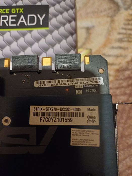 Видео карта Asus  Strix GTX970 4gb