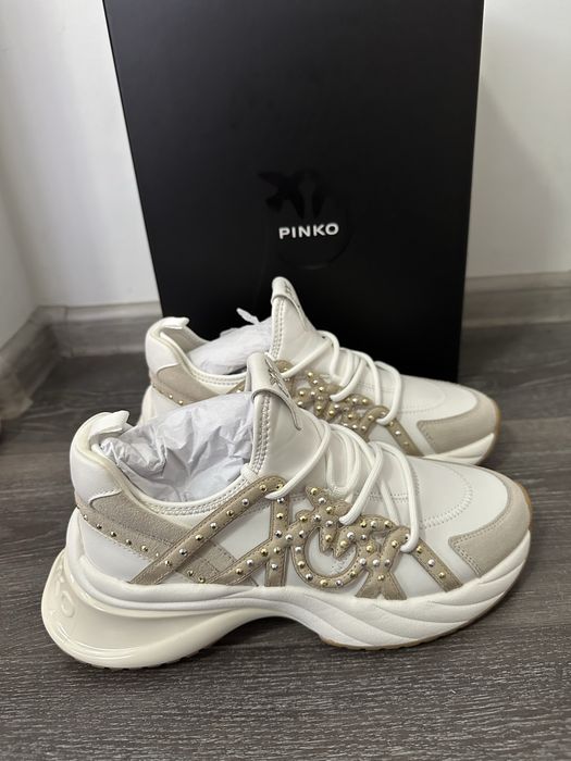 Чисто нови!! 100% Оригинални дамски кожени маратонки Pinko Ariel