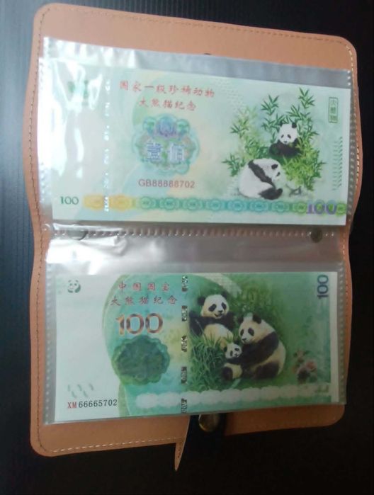 2 бр. панди/ банкноти  с УВ защита + нов албум с 50 л. = за 9 € .