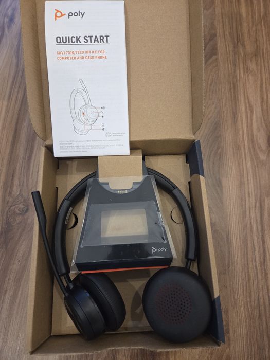 Слушалки Poly Savi 7320 Office DECT Headset (Неизползвани)