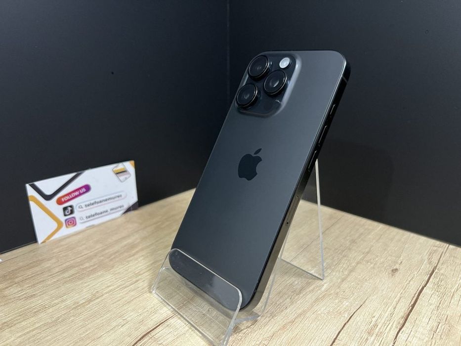 Iphone 16 Pro 256Gb Black Titanium Second-Hand 3 ani garanție, Telefoa