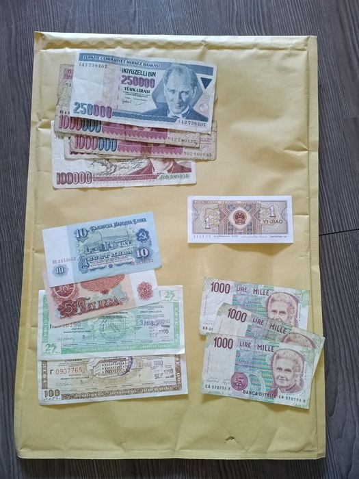 Bancnote turcesti , bulgaresti si rusesti