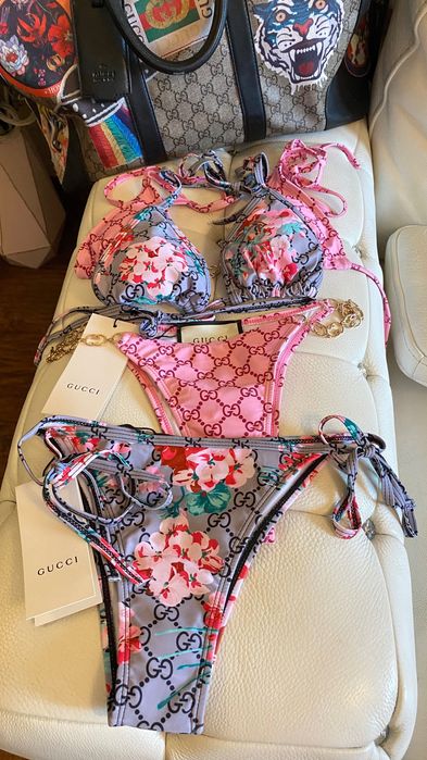 бански бикини S/M/L* Gucci PINK TECHNICAL **floral