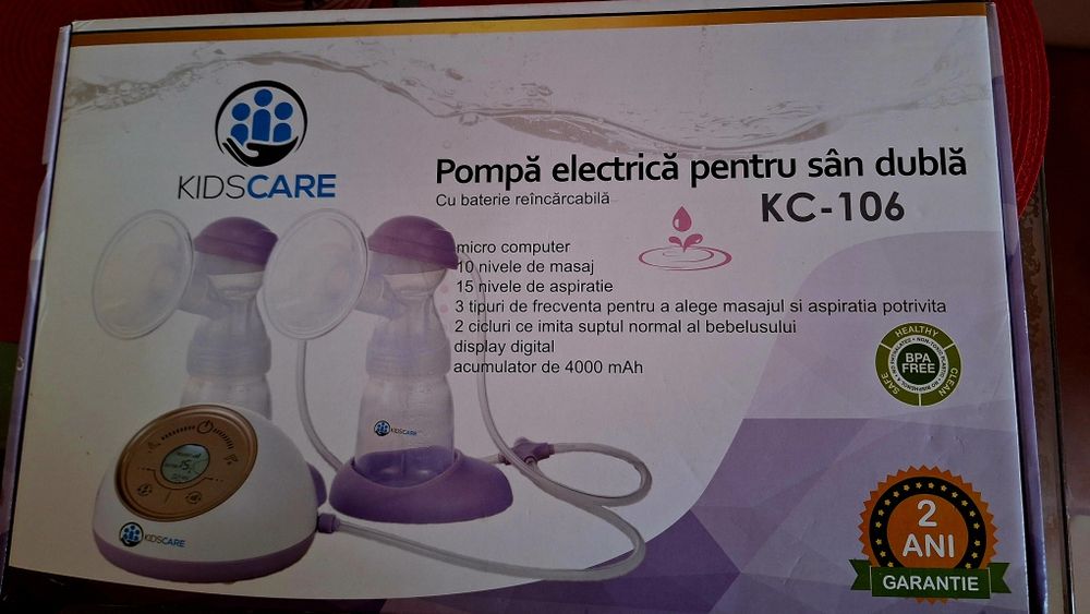 Pompa electrica pentru san dubla