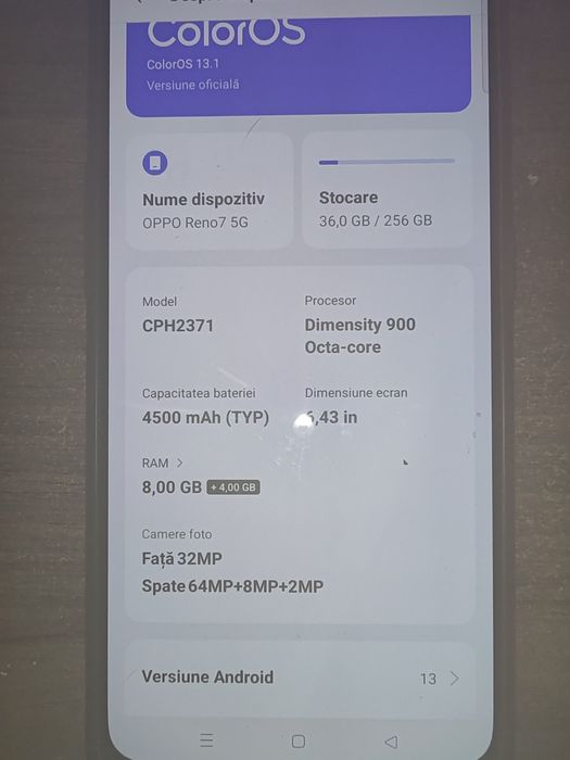De vânzare Tel oppo reno7
