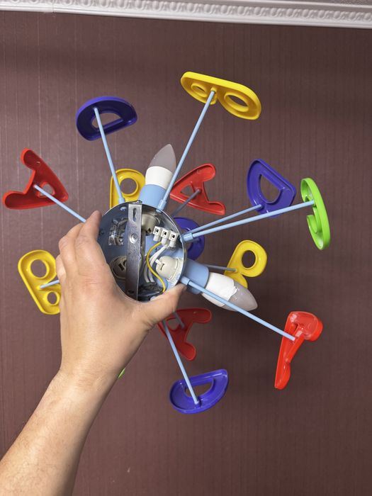 Lustră copii litere aplicată Brilagi KINDER 5xE14/40W/230V