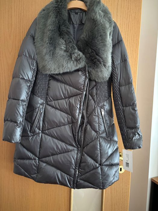 Jacheta de iarna eleganta , gri metalizat masura L.