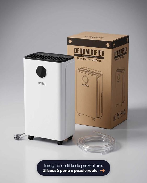 Dezumidificator ARIBIO 12L/24h – Automat, Display LED, Timer