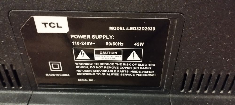 Продаю телевизор TCL LED32D2930
16:9,
