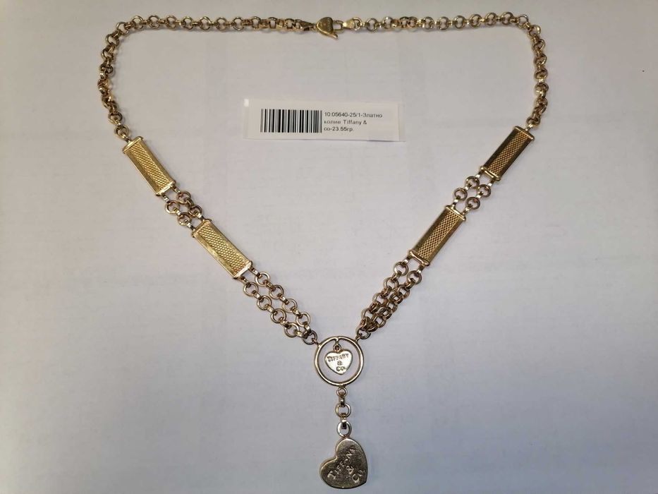 Златно дамско колие Tiffany & Co - 23.55 грама - 14к