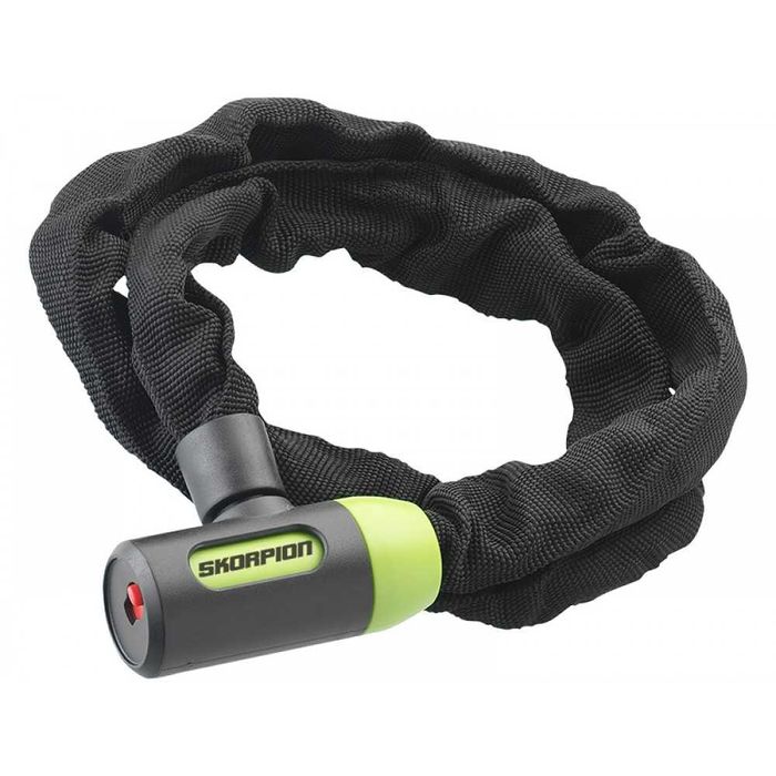 Заключващо устройство верига за велосипед с ключ SKORPION, 90см/5mm