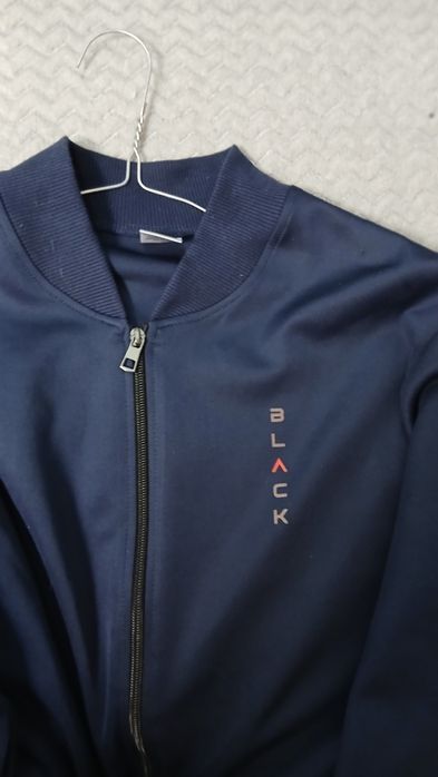 Jacheta Bluza slim-fit stil Bomber BLACK