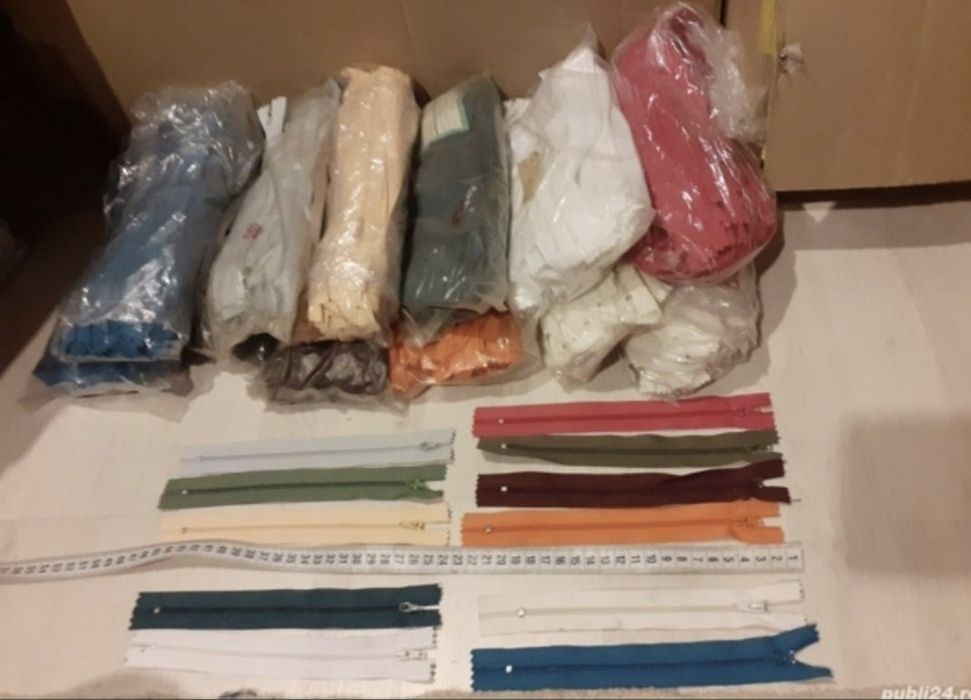 Fermoare diferite lungimi si la metru, dinti metalici si plastic
