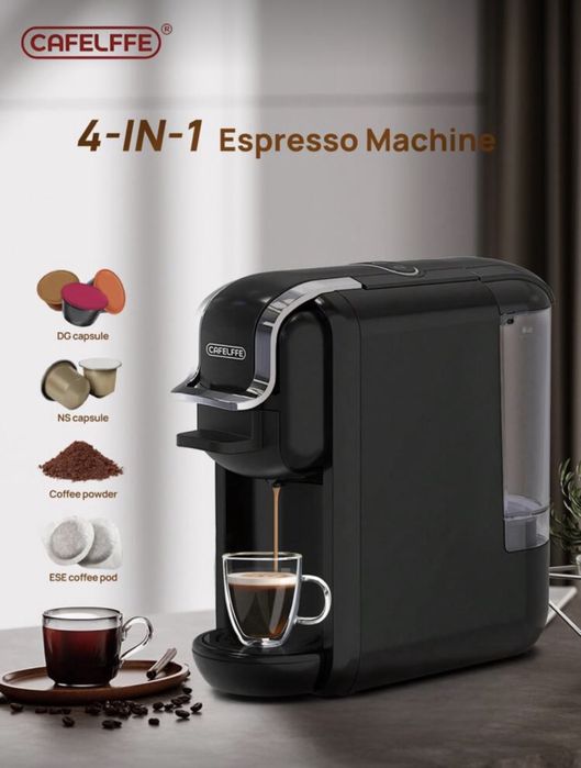 Espressor cu capsule CAFELFFE 4 în 1 – NEGRU