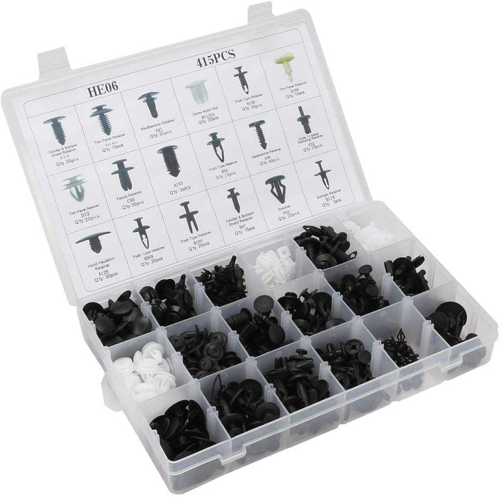 Комплект щипки за кори тапицерия за автомобил 415 броя