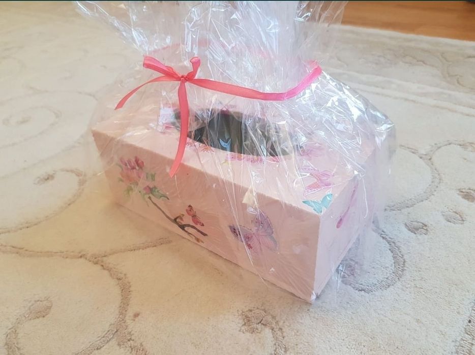 Cutie servetele hand made cadou pentru nasa