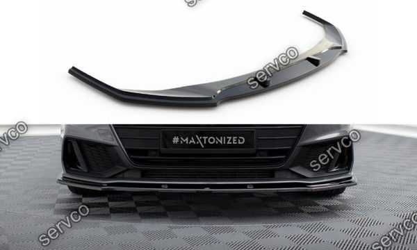 Prelungire splitter bara fata Audi A7 C8 S7 facelift pachet S Line 2017- v2  Maxton Design