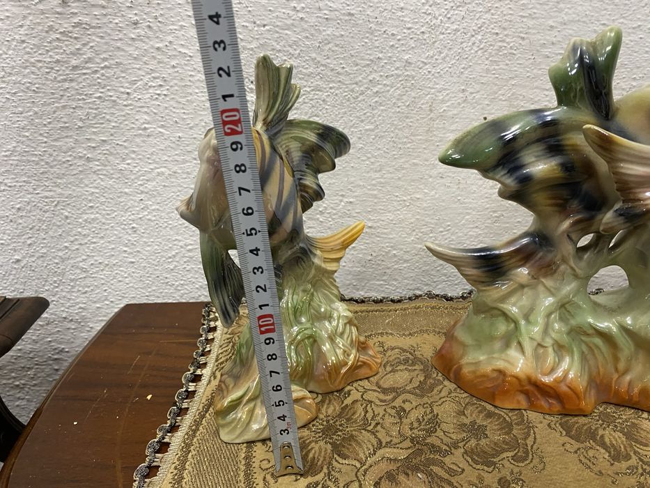 Немски порцеланов часовник - морски свят