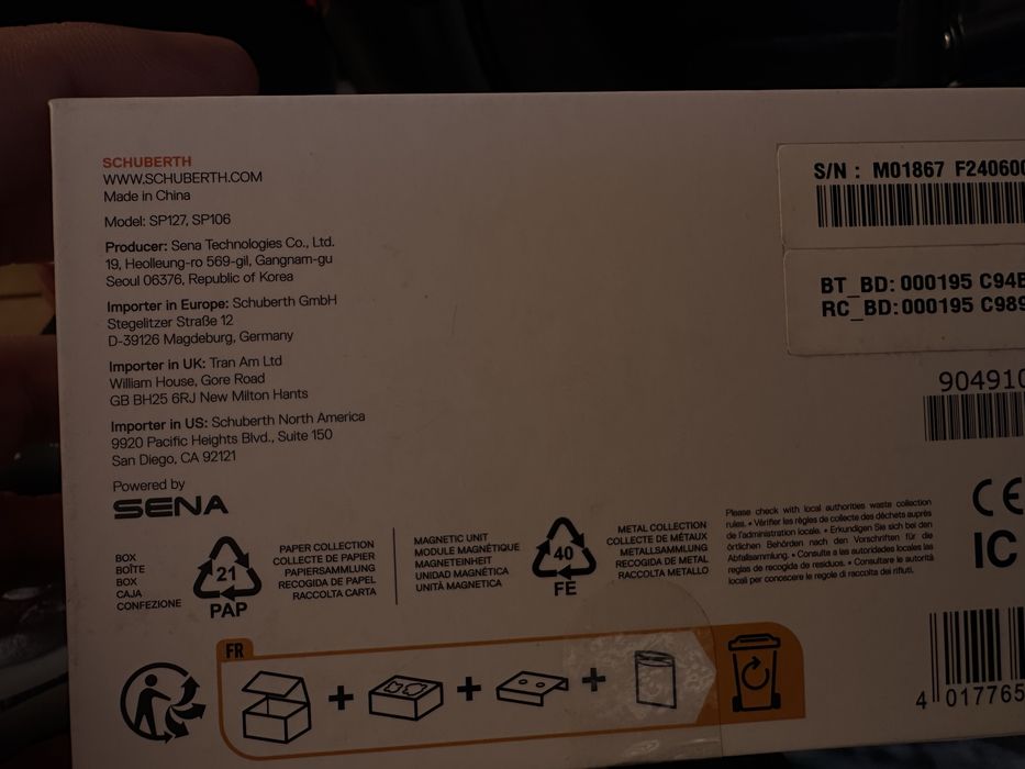 Casca moto Schuberth C5 cu Sc2 comunicator