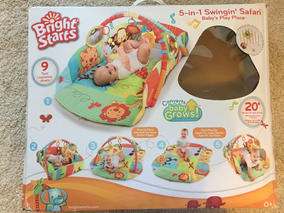 Музикална интерактивна гимнастика килимче за бебе Bright Starts