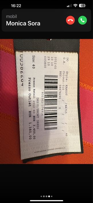 Rochie deosebita matase Giorgio Armani originala