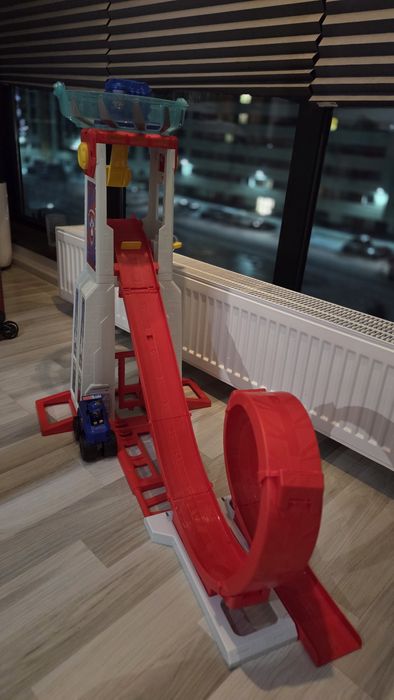 Set de joaca turn cu pista, Paw Patrol, Super Loop Tower HQ, 6069672