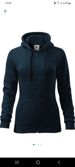 Hanorac pentru dama Trendy Zipper, albastru marin, marime M