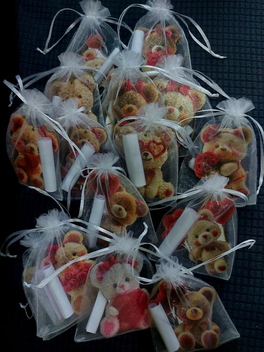 Дървени мечета с късметче за Св. Валентин