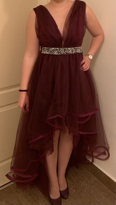 Rochie ocazie, eleganta, visiniu-bordo, S/M