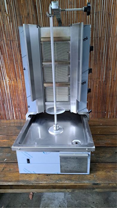 Aparat shaorma pe gaz – 3 arzătoare – COMPLET NOU!