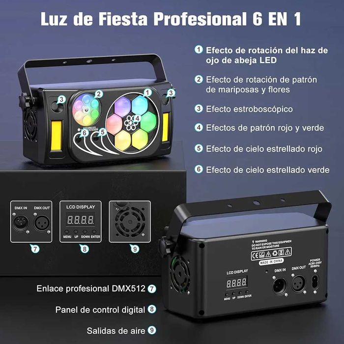 60 W RGBW Disco Party Light LED Disco Ball, 6 in 1