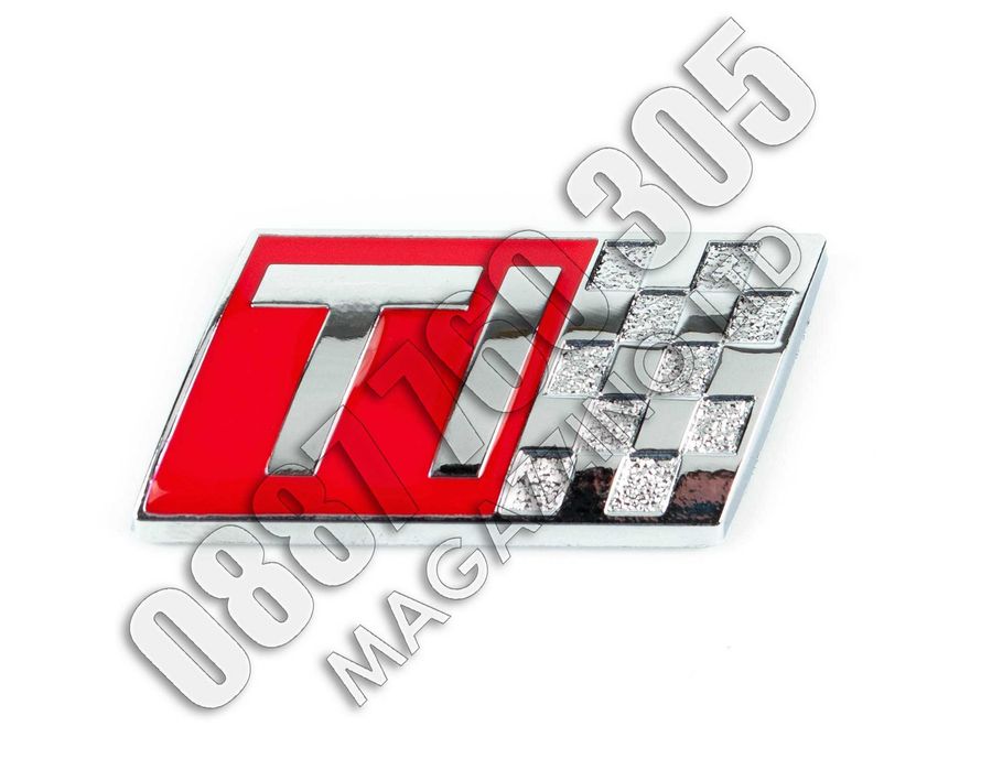 Емблема TI за Алфа Ромео 147 за задния капак метална хром и емайл