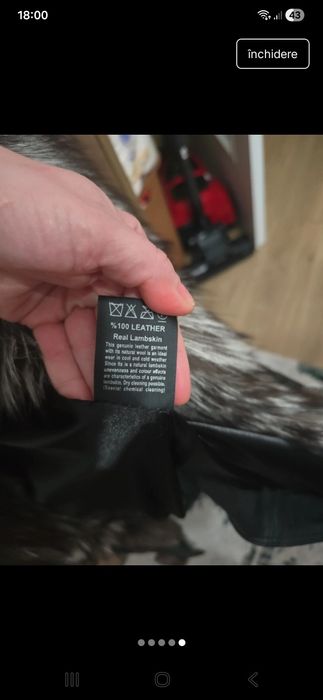 Geaca din piele naturala si blana de vulpe S