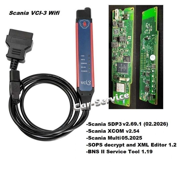 Tester Scania VCI-3 , SDP3 v2.69.1, cea mai buna calitate hardware