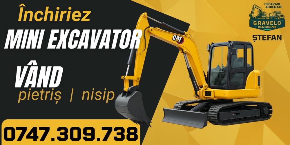 Mini excavator Caterpillar CAT 302.7 inchiriere Bucuresti Ilfov