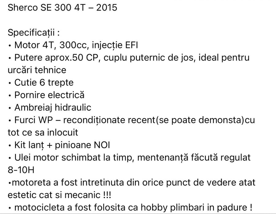 Enduro Sherco 300cc 4t inmatriculat+fiscal (nu ktm,beta,honda,gasgas)