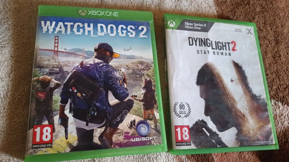 Vând 2 Jocuri Xbox One / Series X - Dying Light 2 + Watch Dogs 2 - 160 Lei