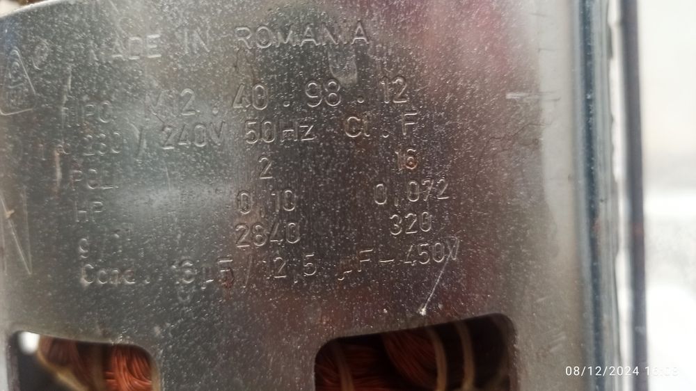 Електромотор за пералня indesit