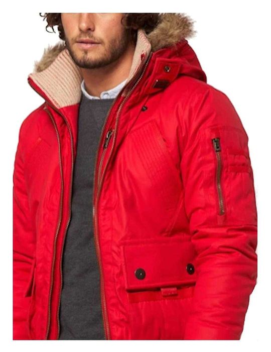 Geaca iarna Apline Bomber Jacket Superdry Bumbac/marime M-L/rosie