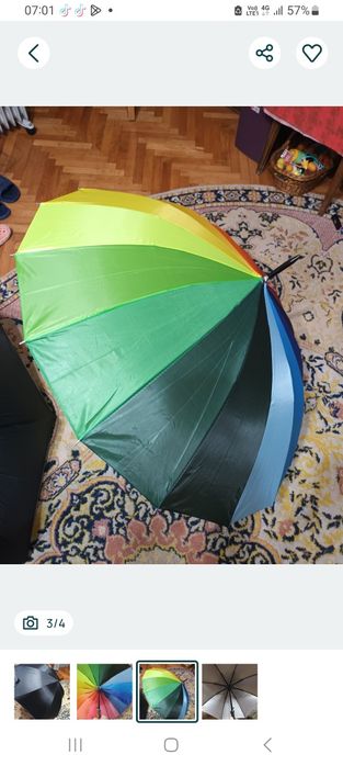 Umbrela multicolor și negru